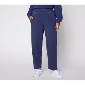 Anybody Women's Pants Sz M Washed Waffle Modified Barrel Pant Blue